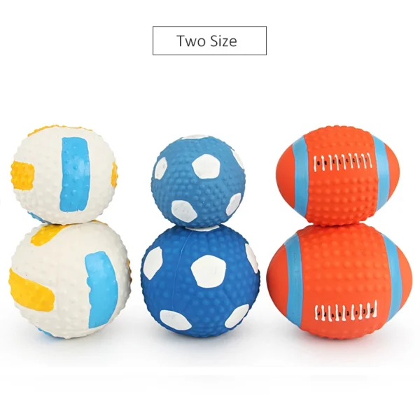 Squeaky Dog Toy Chew Rubber Balls Toy for Small Large Dogs Puppy Interactive Durable Dog Toy Pet Training Dog Accessories - Image 11
