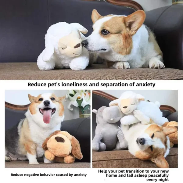 【Calming Anxiety Relief】Dog Plush Toy with Heartbeat Simulator Warm Puppy Sleep Companion Stress Relief Cuddly Toy for Anxious - Image 6