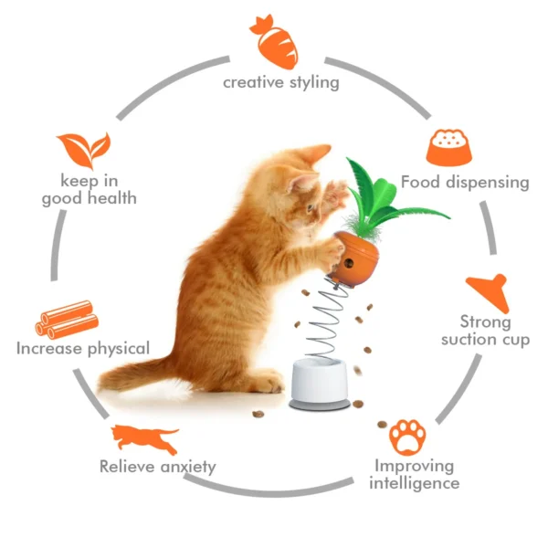 New pet toys cat puzzle leakage toys interactive suction cup springs toys for teasing cats cat teasing toys cats cat accessories - Image 3
