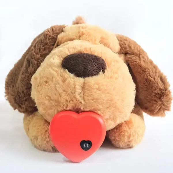 【Calming Anxiety Relief】Dog Plush Toy with Heartbeat Simulator Warm Puppy Sleep Companion Stress Relief Cuddly Toy for Anxious - Image 3