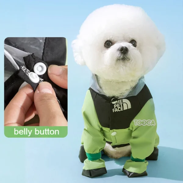 Dog Raincoat Pet Waterproof with Transparent Hooded Jumpsuit Dog Clothing Clothes for Dogs Cats Water Resistant Costume - Image 4