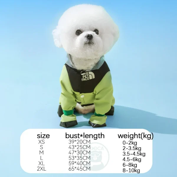 Dog Raincoat Pet Waterproof with Transparent Hooded Jumpsuit Dog Clothing Clothes for Dogs Cats Water Resistant Costume - Image 2
