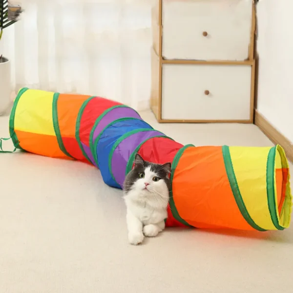 Cat Tunnel Foldable Cat Tunnel Pet Supplies Cat S T Y Pass Play Tunnel Cat Toy Breathable Drill Barrel for Indoor loud paper - Image 6