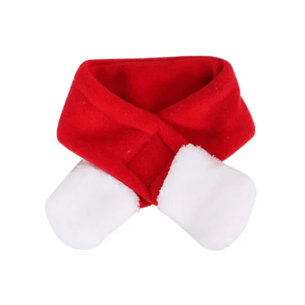 Cute Winter Pet Cloak Dog Cat Christmas Clothes Warm Puppy Santa Red Scarf Hat Head Funny Christmas Pet Costume Dog Cat Cloaks - Image 2