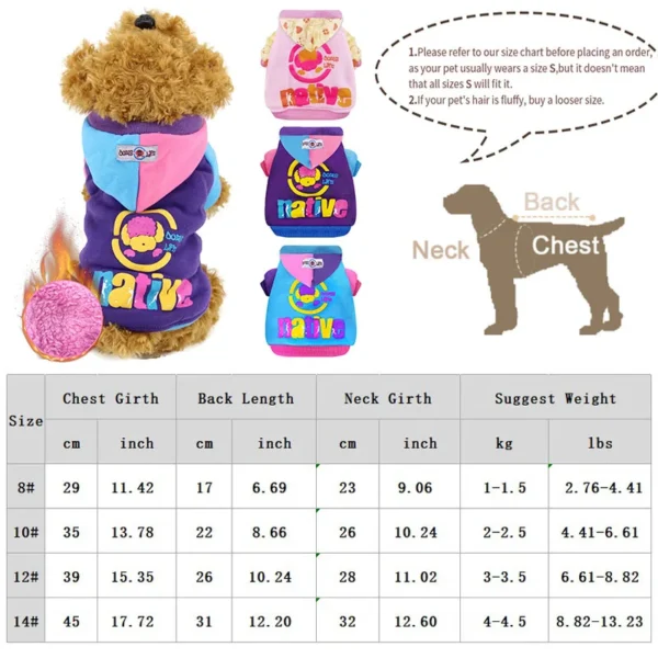 Dog Winter Coat Thick Warm Windproof Clothes Outdoor Lightweight Dog Hoodie Cotton-padded Jacket Chihuahua Yorkshire Pet Apparel - Image 7