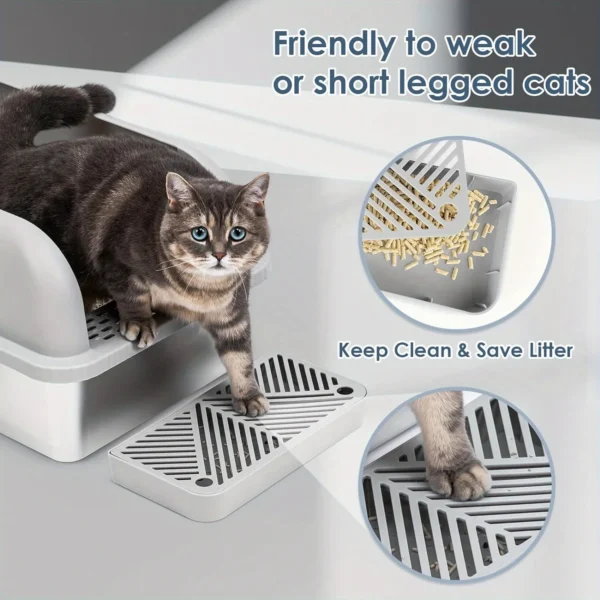 Self-Cleaning Cat Litter Box with Foot Pedal, Easy Waste Disposal, Odor Control, Large Capacity for Multiple Cats - Image 3