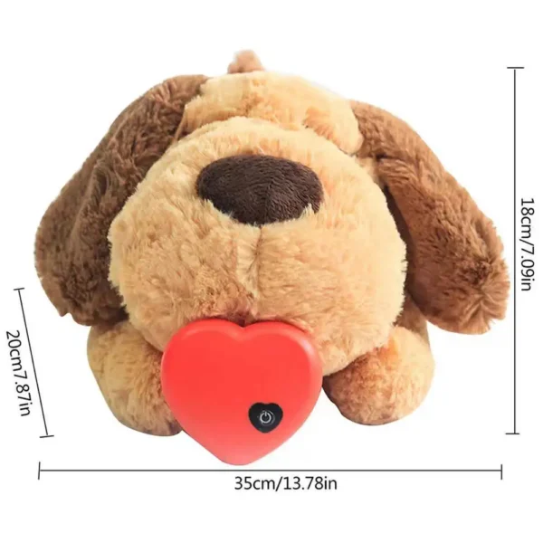 【Calming Anxiety Relief】Dog Plush Toy with Heartbeat Simulator Warm Puppy Sleep Companion Stress Relief Cuddly Toy for Anxious - Image 7