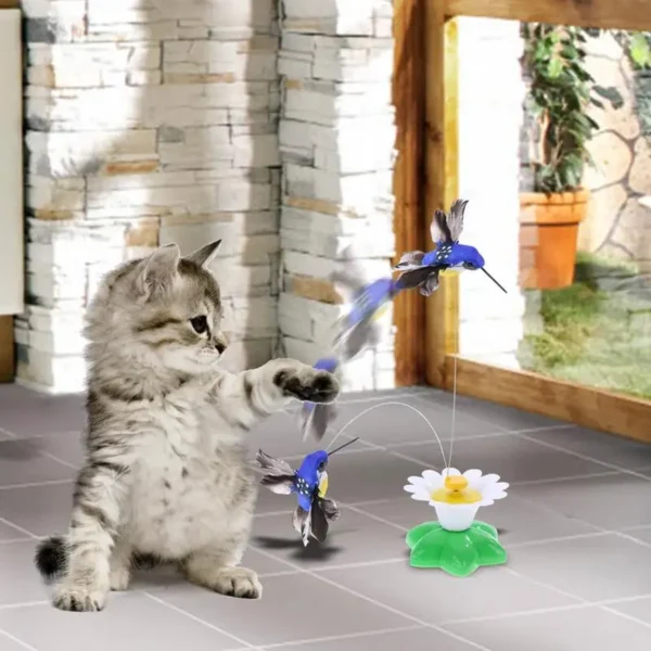 Automatic Electric Rotating Cat Toy Colorful Bird Animal Shape Plastic Funny Pet Dog Kitten Interactive Toys Pet Toys - Image 6